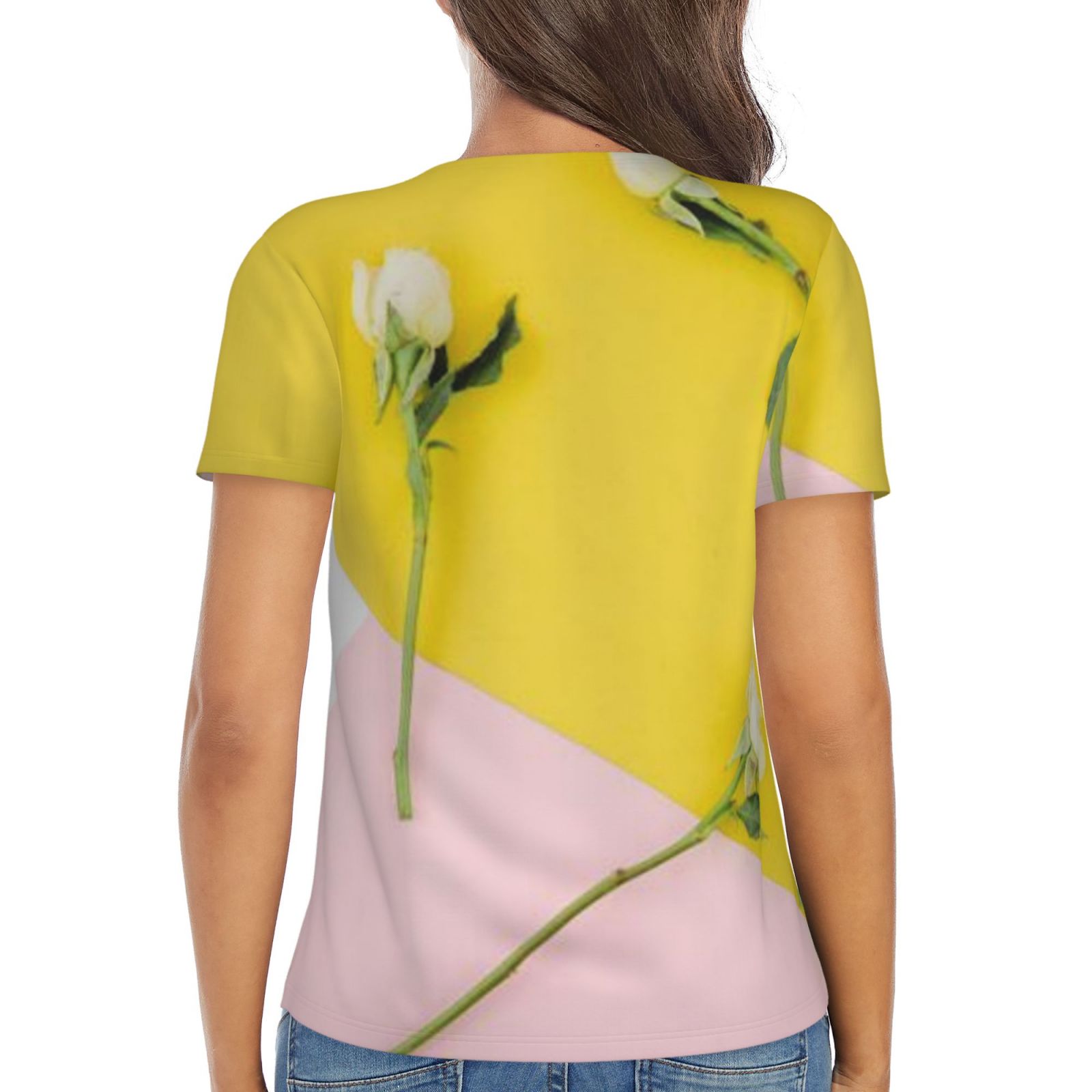 Women's Sexy Deep V Neck Short Sleeve T-Shirt