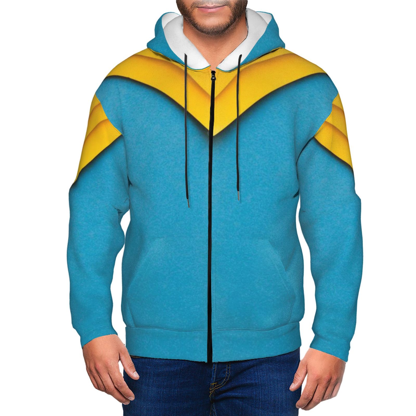 Men's fleece long-sleeved jacket