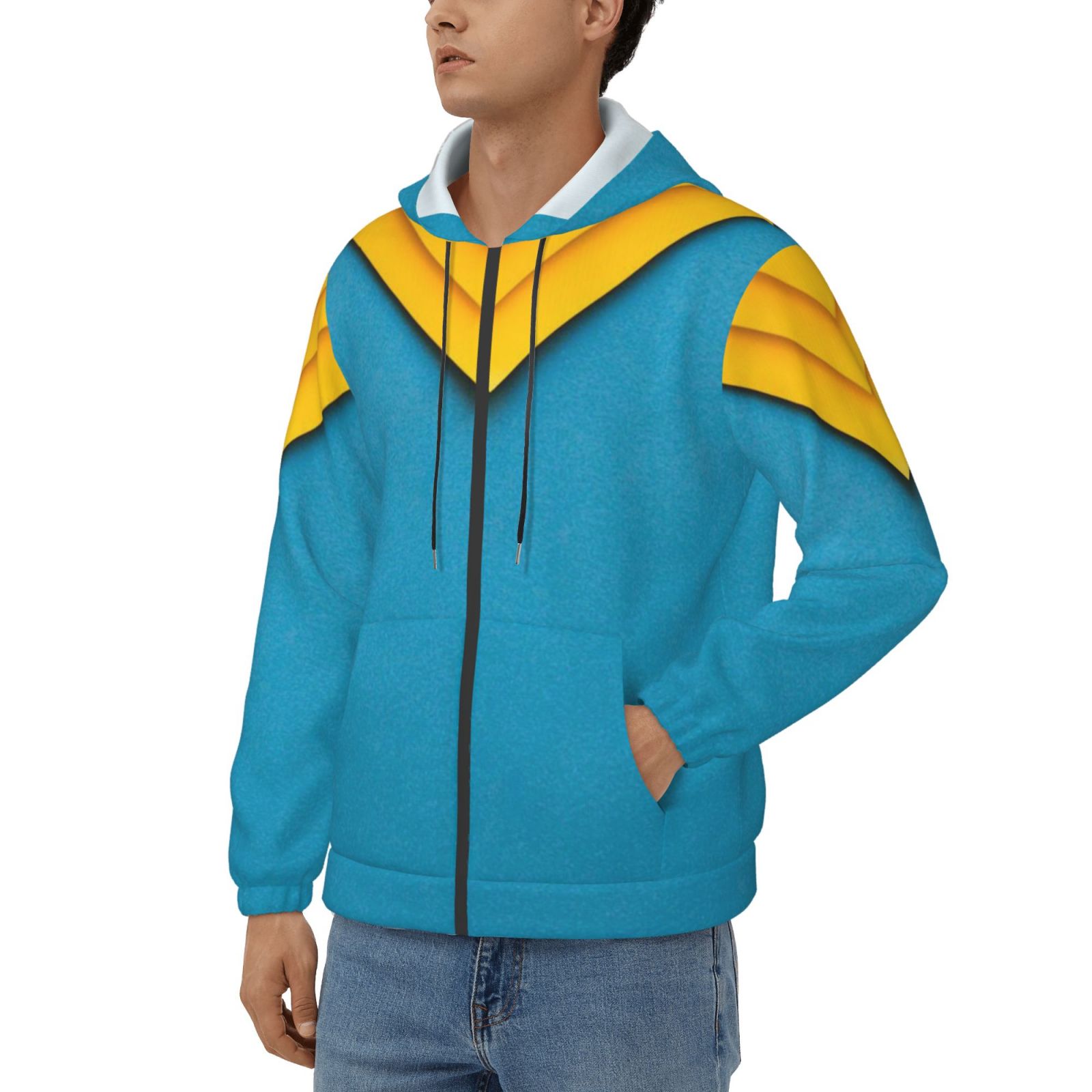 Men's fleece long-sleeved jacket