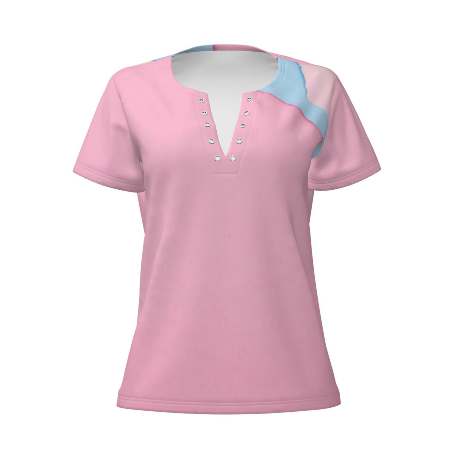 Women's Sexy Deep V Neck Short Sleeve T-Shirt