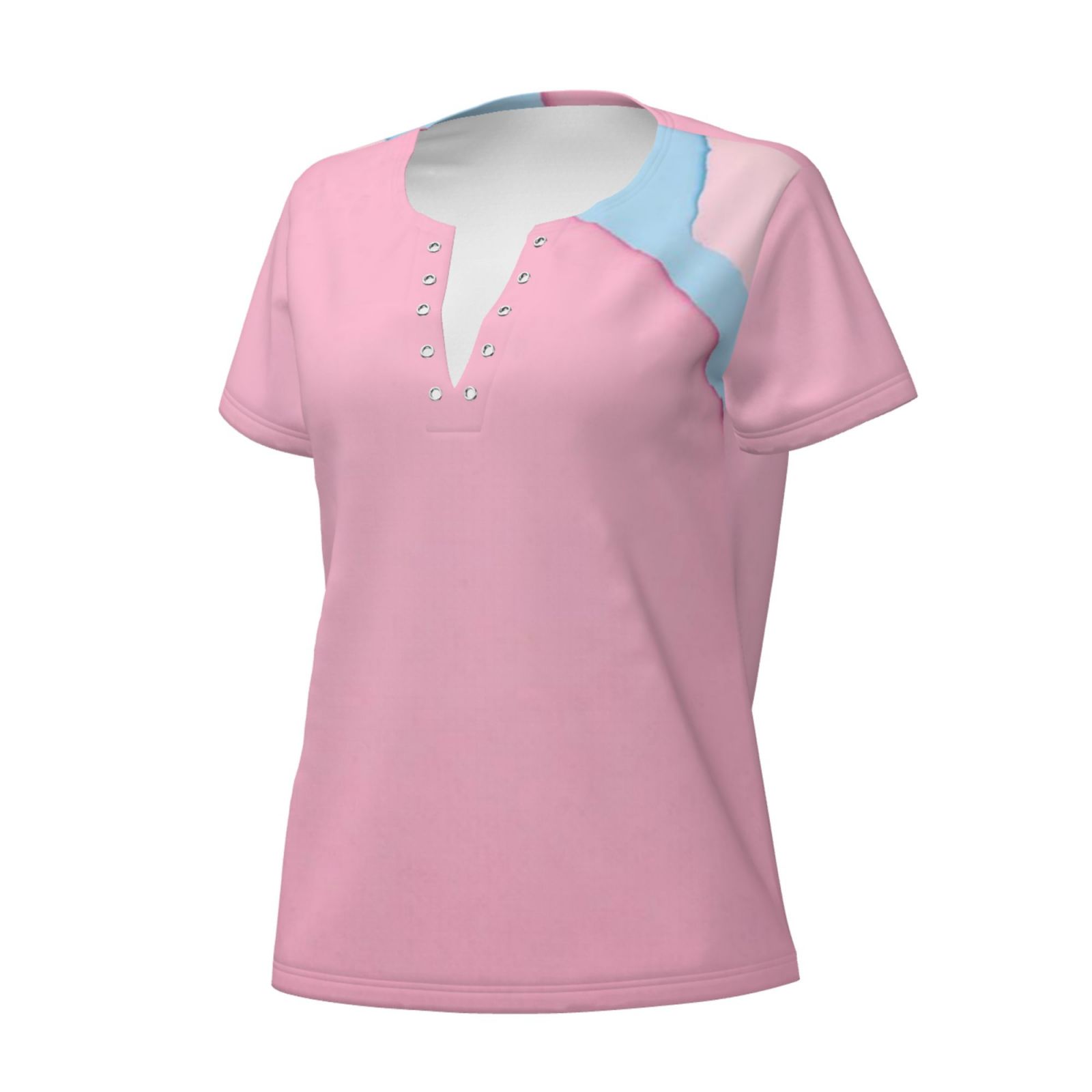 Women's Sexy Deep V Neck Short Sleeve T-Shirt