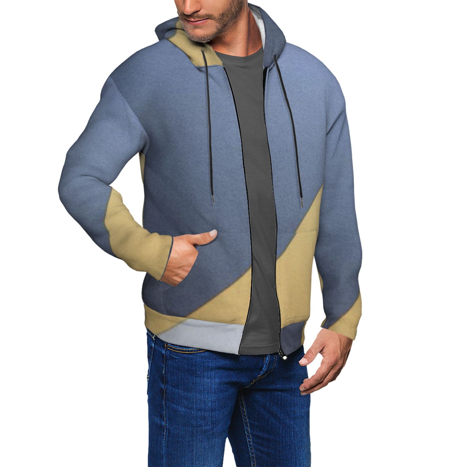 Men's fleece long-sleeved jacket