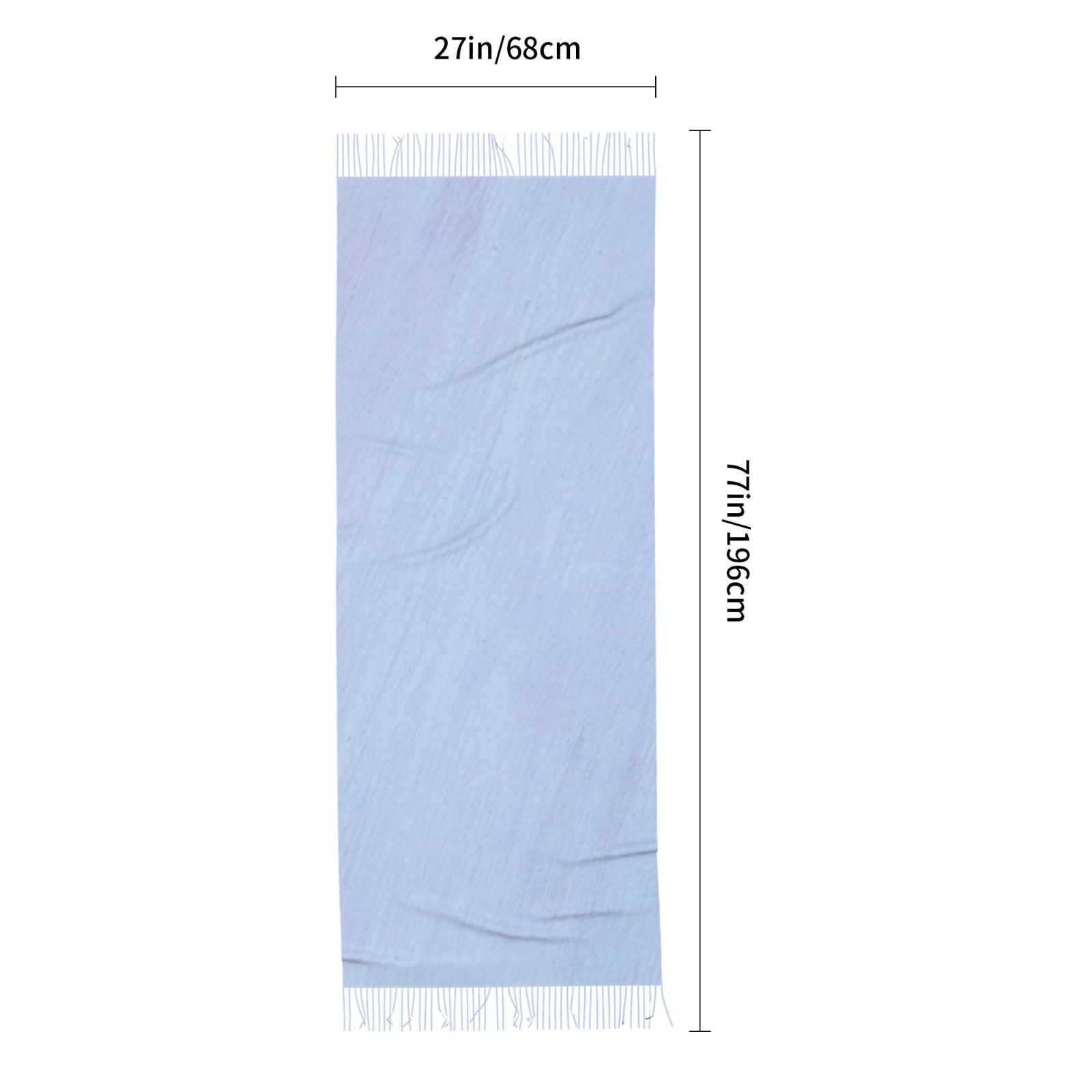 Faux Cashmere Warm Tassel Scarf (Vertical)