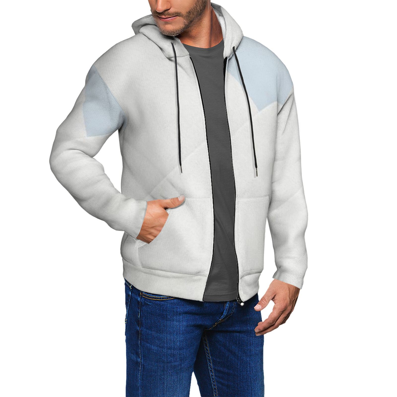 Men's fleece long-sleeved jacket